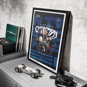 Red Bull Racing Max Verstappen Drivers Champion 2023 Print Poster