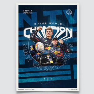 Red Bull Racing Max Verstappen Drivers Champion 2023 Print Poster