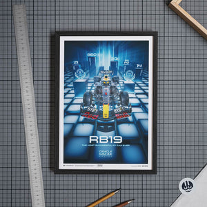 Automobilist Red Bull Racing RB19 Most Successful F1 Car Ever 2023 Print Poster