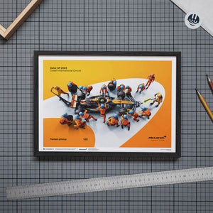 McLaren F1 Team 1.80 Second World Record Fastest Pit Stop 2023 Print Poster