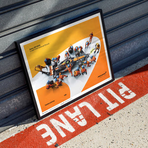 McLaren F1 Team 1.80 Second World Record Fastest Pit Stop 2023 Print Poster