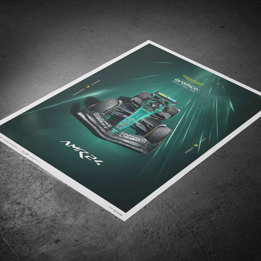 Aston Martin Aramco Formula One® Team AMR24 | 2024 Hyper-Focus | Official Event Poster