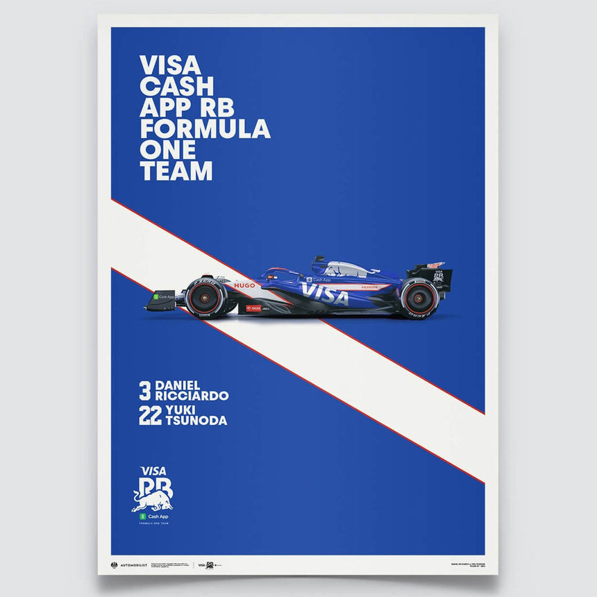 Visa Cash App RB Formula One Team VCARB Red Bull Poster
