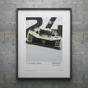 Peugeot 9X8 Team Peugeot Totalenergies 2024 Poster Print