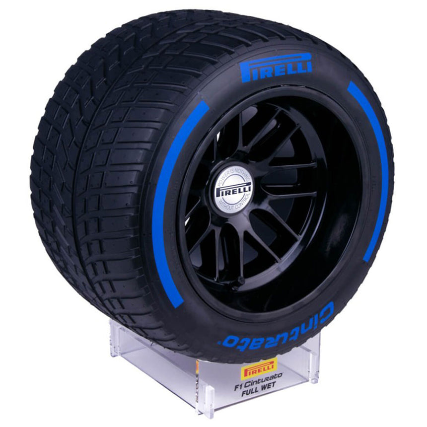 Pirelli 1:2 Scale Extreme Rain Blue Pole Position Tire & Acrylic Display Plinth