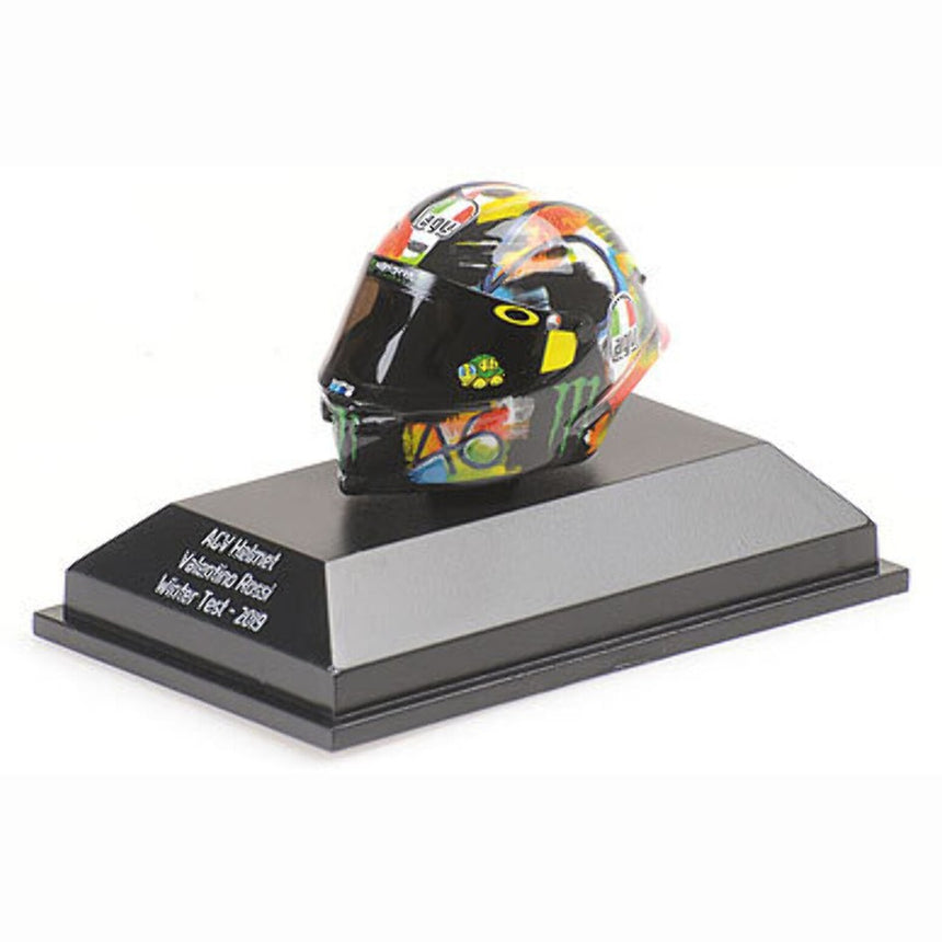 Minichamps 1:8 Scale 2019 Winter Test Moto GP Valentino Rossi AGV Mini Helmet