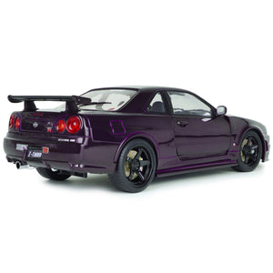 Solido 1:18 Scale Nissan Skyline GTR R34 Violet Ztune Nismo Diecast Model Car