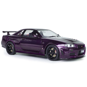 Solido 1:18 Scale Nissan Skyline GTR R34 Violet Ztune Nismo Diecast Model Car