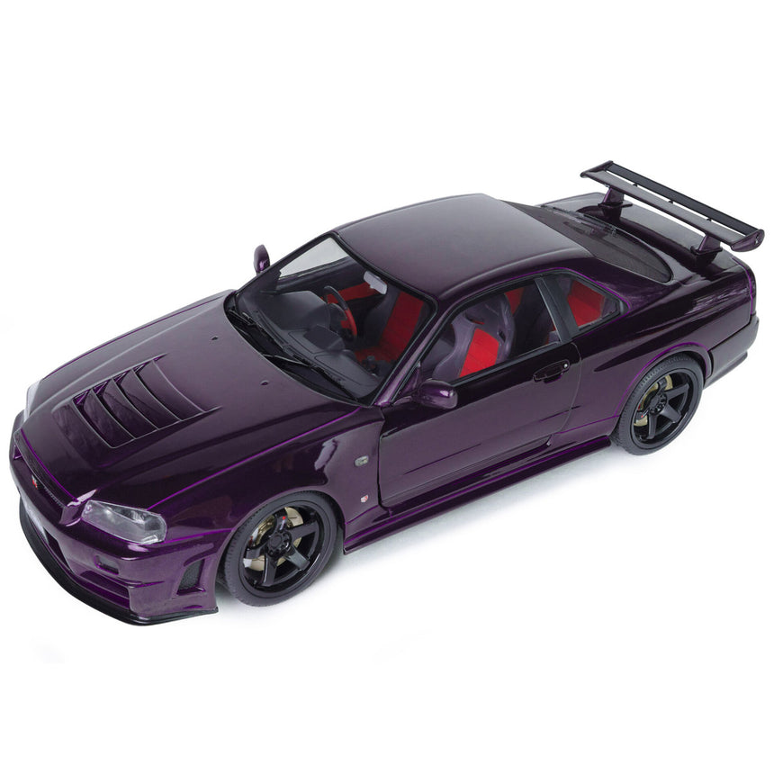 Solido 1:18 Scale Nissan Skyline GTR R34 Violet Ztune Nismo Diecast Model Car