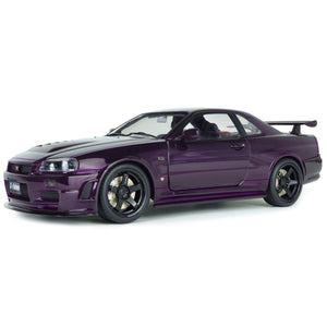 Solido 1:18 Scale Nissan Skyline GTR R34 Violet Ztune Nismo Diecast Model Car