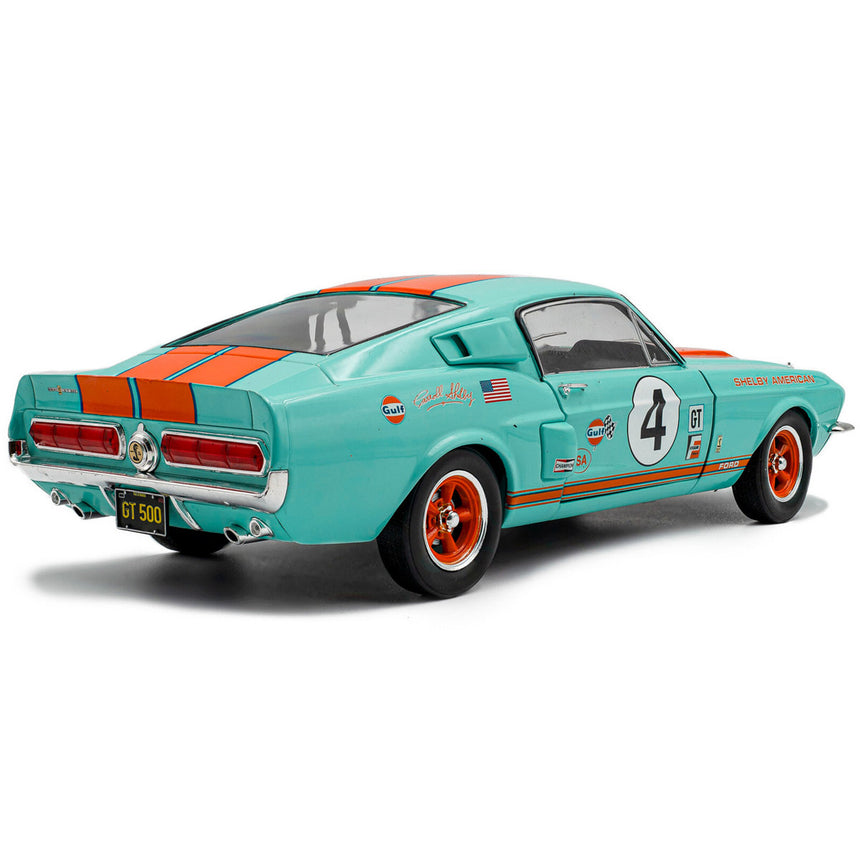 Solido 1:18 Scale Shelby Mustang Gt500 1967 Gulf Racing Tribute Diecast Model Car