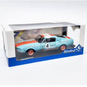 Solido 1:18 Scale Shelby Mustang Gt500 1967 Gulf Racing Tribute Diecast Model Car
