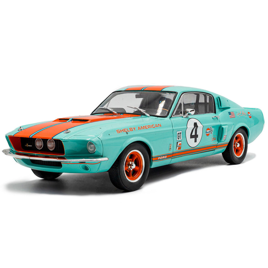 Solido 1:18 Scale Shelby Mustang Gt500 1967 Gulf Racing Tribute Diecast Model Car