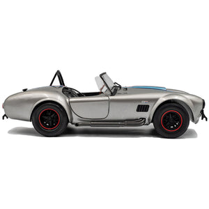 Solido 1:18 Scale Grey Martini Stripe Shelby Cobra 427 MKII Diecast Model Car