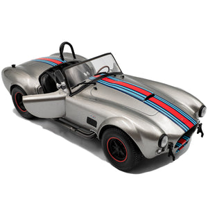 Solido 1:18 Scale Grey Martini Stripe Shelby Cobra 427 MKII Diecast Model Car