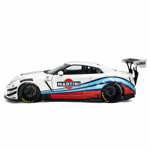 Solido 1:18 Scale Martini Nissan R35 GT-R Liberty Walk Kit Model Car