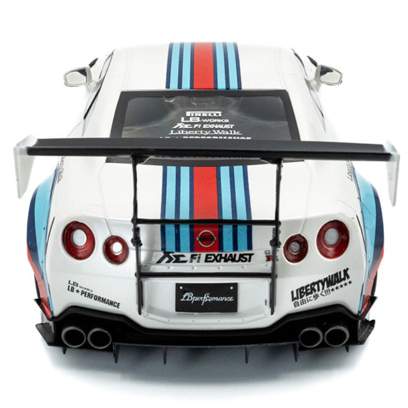 Solido 1:18 Scale Martini Nissan R35 GT-R Liberty Walk Kit Model Car