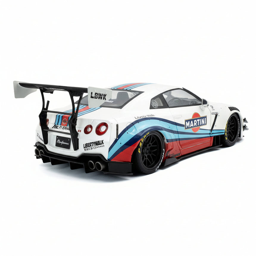 Solido 1:18 Scale Martini Nissan R35 GT-R Liberty Walk Kit Model Car
