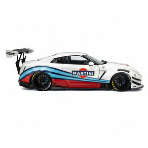 Solido 1:18 Scale Martini Nissan R35 GT-R Liberty Walk Kit Model Car