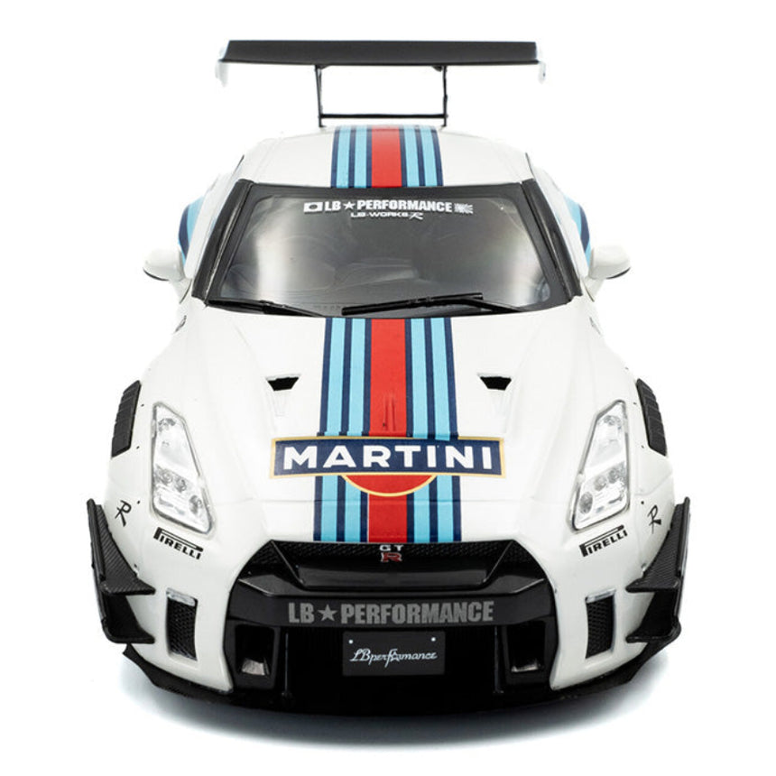 Solido 1:18 Scale Martini Nissan R35 GT-R Liberty Walk Kit Model Car