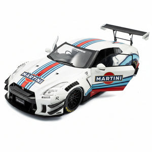 Solido 1:18 Scale Martini Nissan R35 GT-R Liberty Walk Kit Model Car
