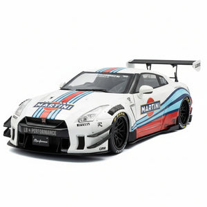 Solido 1:18 Scale Martini Nissan R35 GT-R Liberty Walk Kit Model Car