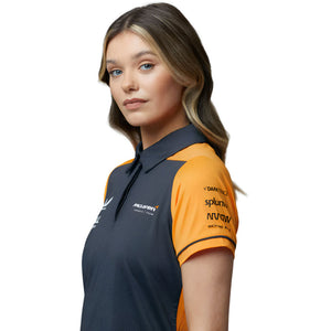 Mclaren F1 Team Ladies Phantom/Papaya Polo Tee Shirt