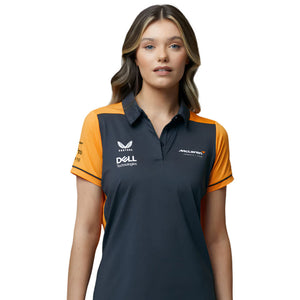 Mclaren F1 Team Ladies Phantom/Papaya Polo Tee Shirt