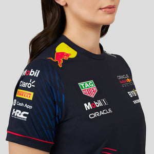Red Bull Oracle Racing Ladies Night Sky Navy Team Set Up Tee Shirt