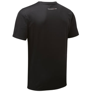 Toyota Gazoo Racing Black Classic Red Shoulder Stripe GR Logo Tee Shirt