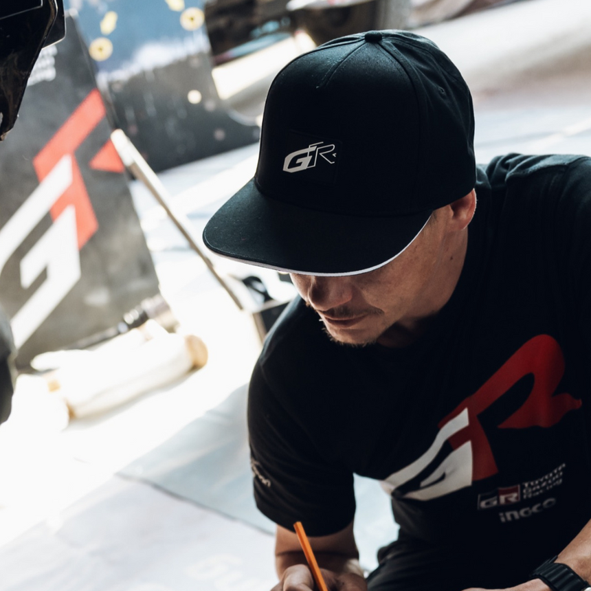 Toyota Gazoo Racing GR Logo Black Flat Brim Adjustable Size Baseball Cap