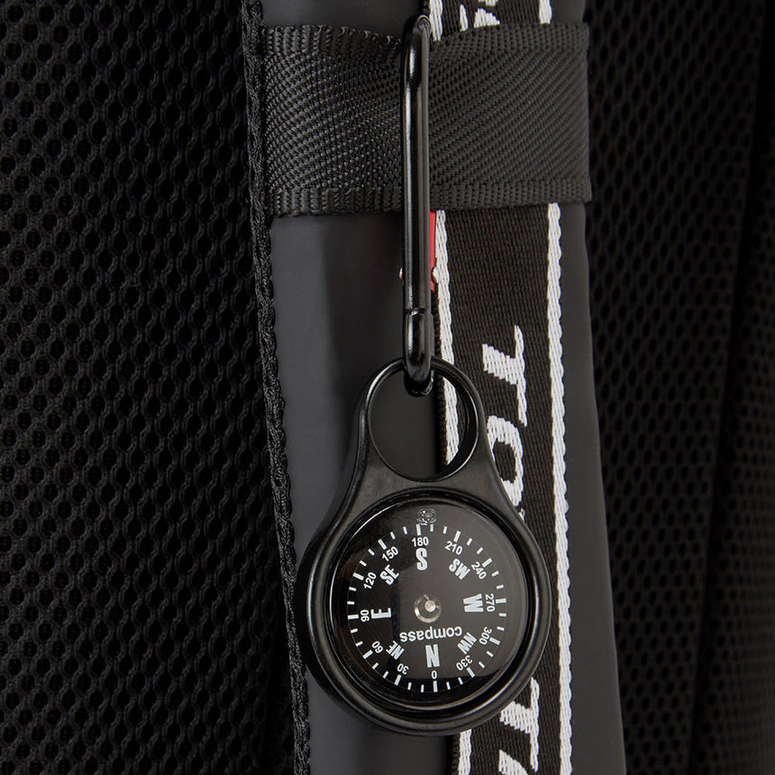 Toyota Gazoo Racing Black GR Logo Navigational Compass Keyring