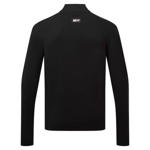 Toyota Gazoo Racing Black GR Logo Front 1/4 Zip Knitted Sweater