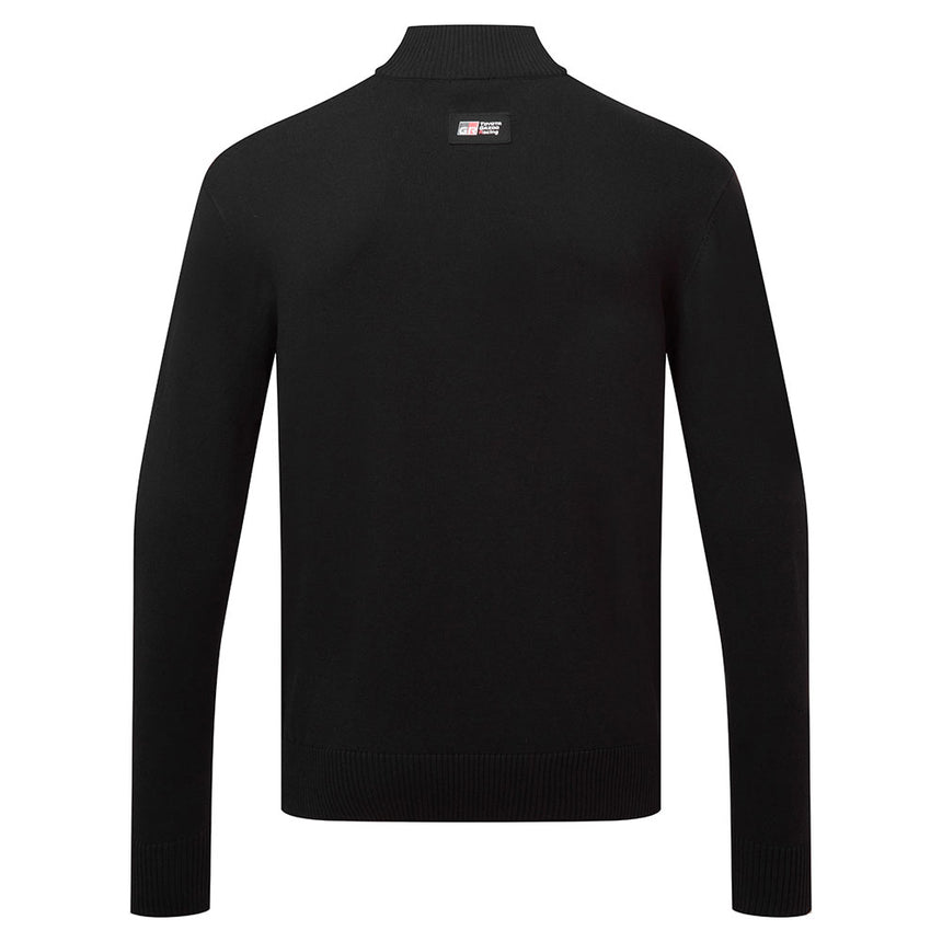 Toyota Gazoo Racing Black GR Logo Front 1/4 Zip Knitted Sweater