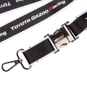 Toyota Gazoo Racing Black GR Logo Quick Release Detachable Lanyard