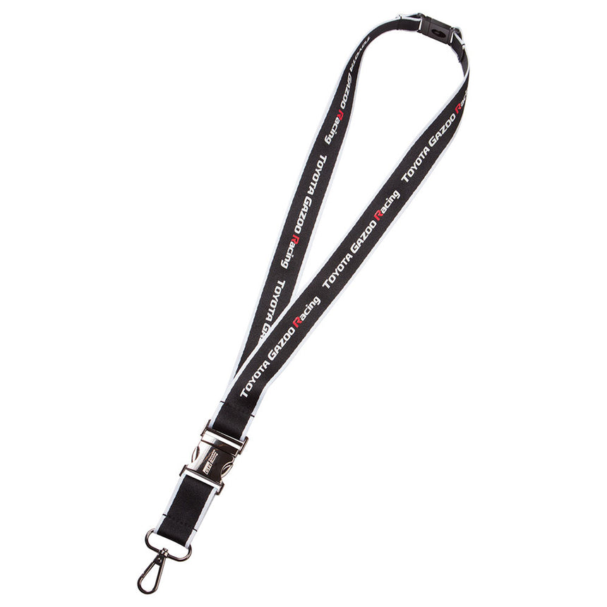 Toyota Gazoo Racing Black GR Logo Quick Release Detachable Lanyard