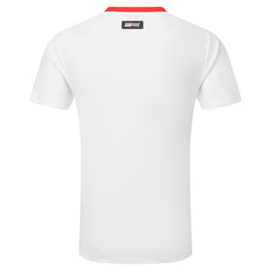 Toyota Gazoo Racing White GR Logo Technical Shoulder Tape Travel Tee Shirt