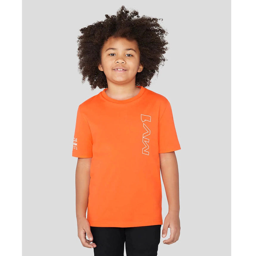 Red Bull Oracle Racing F1 Team MV1 Max Verstappen Kids Orange Driver Tee  Shirt