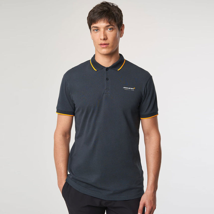 Mclaren F1 Team Grey Core Essentials Polo Shirt