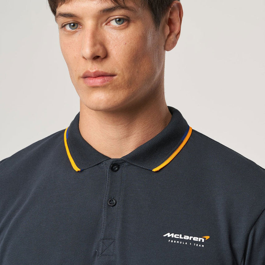 Mclaren F1 Team Grey Core Essentials Polo Shirt