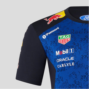 Red Bull Racing F1 Team 2026 Mens Set Up Tee Shirt Night Sky / Surf The Web Blue