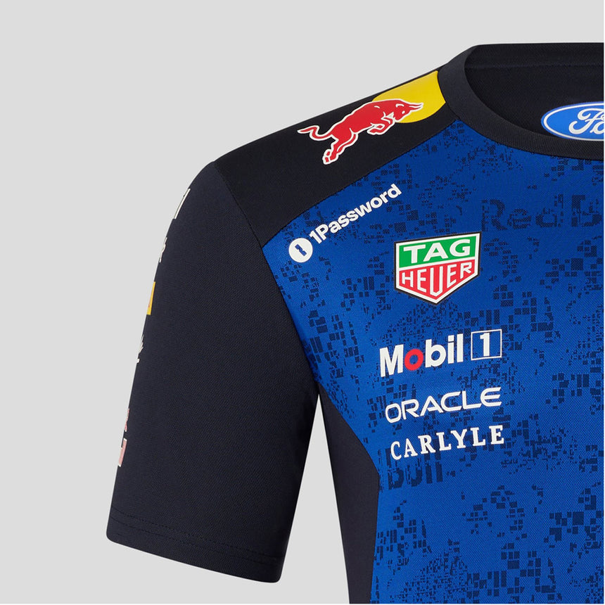 Red Bull Racing F1 Team 2026 Mens Set Up Tee Shirt Night Sky / Surf The Web Blue