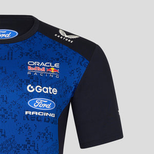 Red Bull Racing F1 Team 2026 Mens Set Up Tee Shirt Night Sky / Surf The Web Blue
