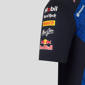 Red Bull Racing F1 Team 2026 Mens Set Up Tee Shirt Night Sky / Surf The Web Blue