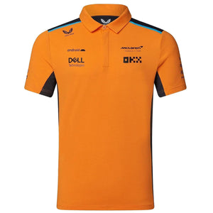 Mclaren F1 Team Officially Licensed Papaya Orange Polo Tee Shirt