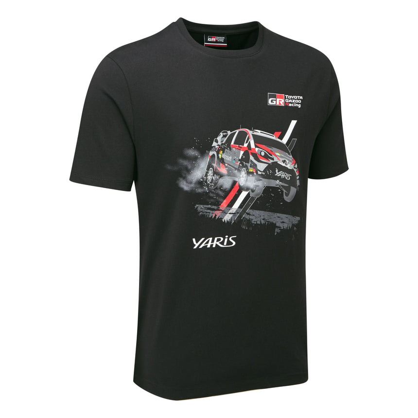 Toyota Gazoo Racing Official WRC Yaris Car Graphic Black Tee Shirt