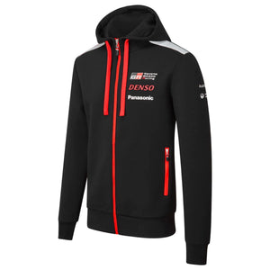 Toyota Gazoo Racing Team WRC Official Licensed Black Full Zip Drivers Hoodie