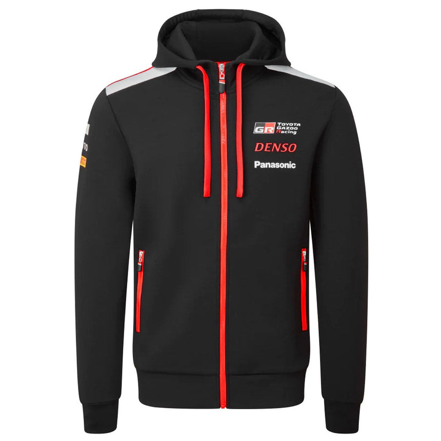 Toyota Gazoo Racing Team WRC Official Licensed Black Full Zip Drivers Hoodie