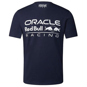 Red Bull Racing Oracle F1 Team Navy Blue Large Front Mono Logo Tee Shirt