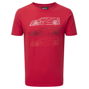 Toyota Gazoo Racing Kids Red Front WEC Car Graphic Tee Shirt